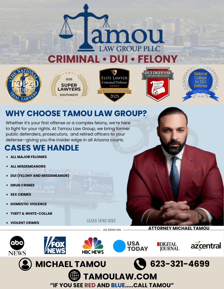 Maricopa County felony defense lawyer at Tamou Law Group