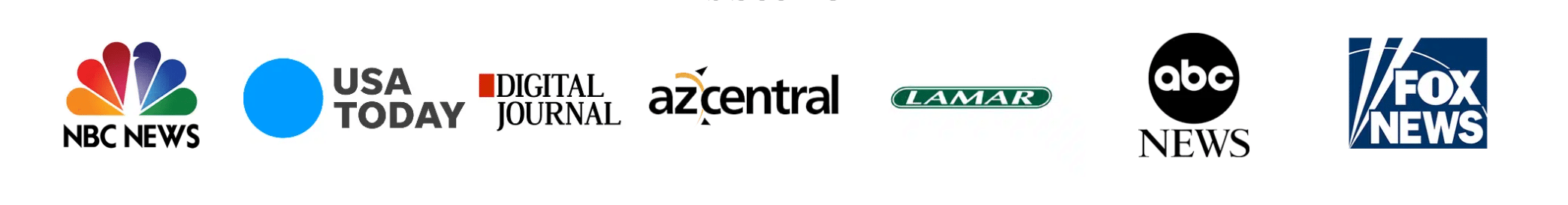 As Seen On NBC News, USA Today, Digital Journal, AZ Central, Lamar, ABC News, Fox News