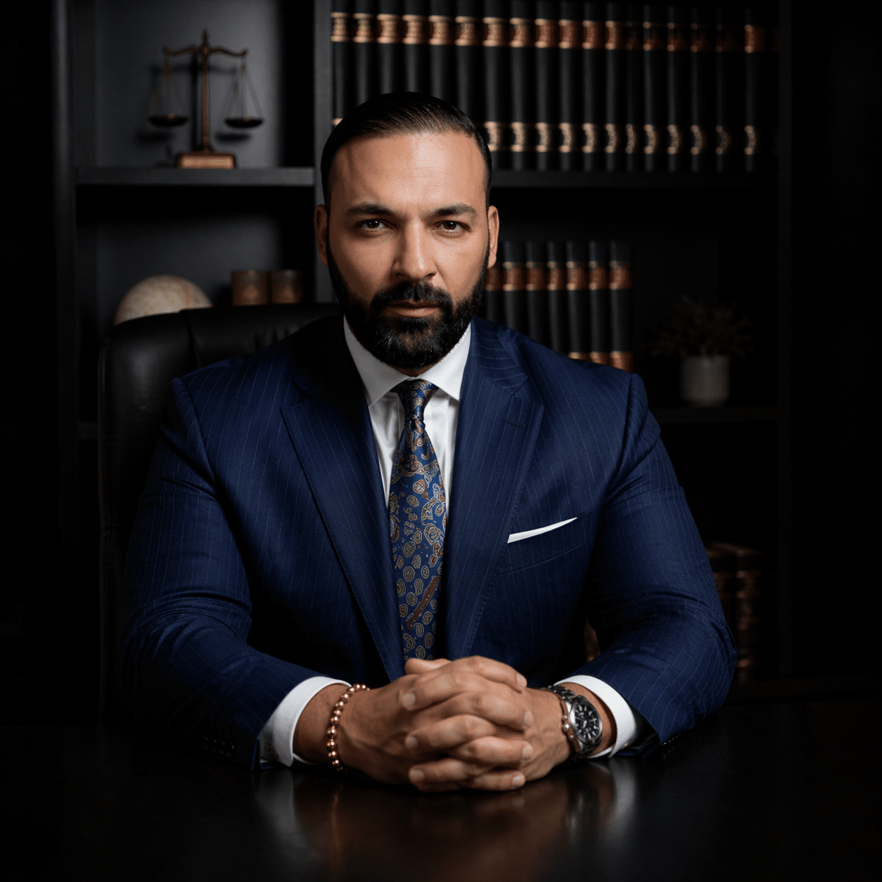 Michael Tamou, founding attorney of Tamou Law Group in his Scottsdale office