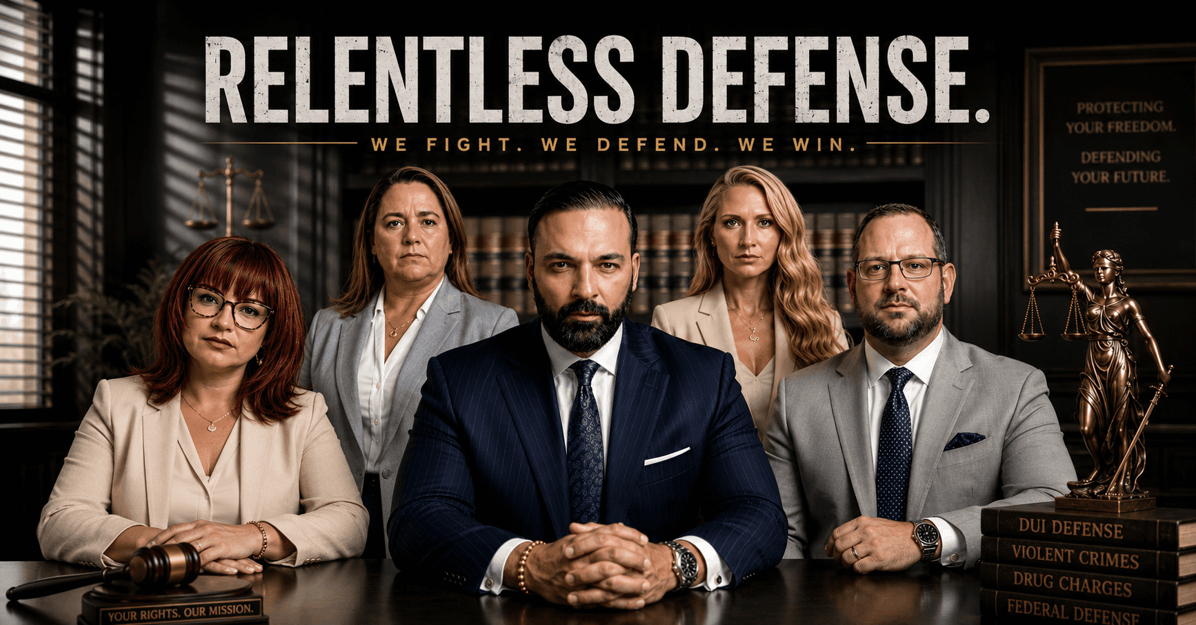 Tamou Law Group team, former prosecutors, law enforcement, and public defenders